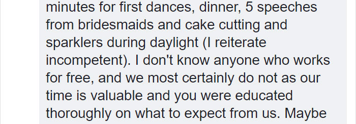 Bride Posts Rude Comment About Event Planning Company So They Reveal All The Details