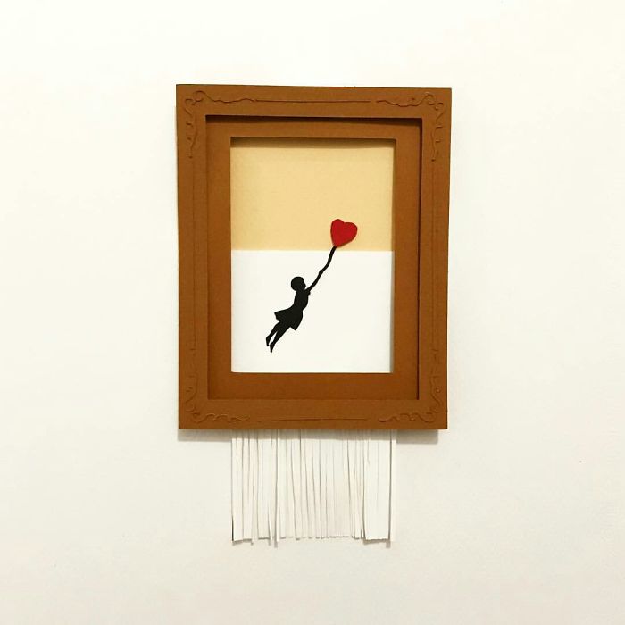 People Are Posting Parodies Of Banky's Self Shredding Art, And It's Beyond Funny