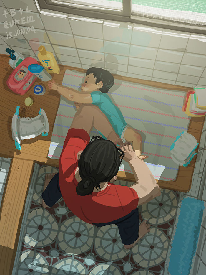 Father-Son-Love-Comics-Blue