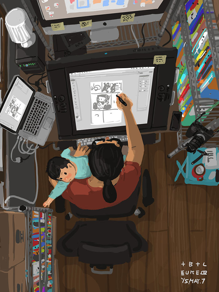 Father-Son-Love-Comics-Blue