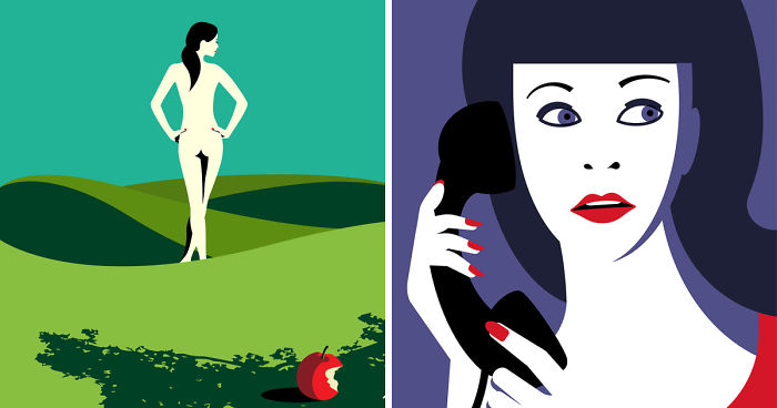 I Create Minimalist And Colorful Digital Illustrations