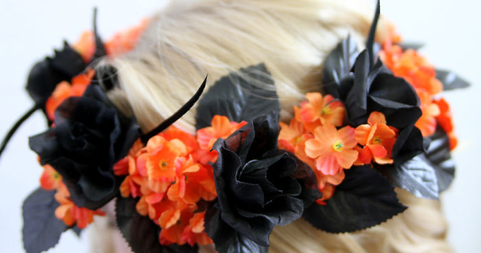DIY Halloween Flower Crown