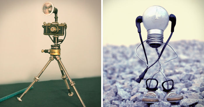 Junk-Art Created With Discarded Junk Parts