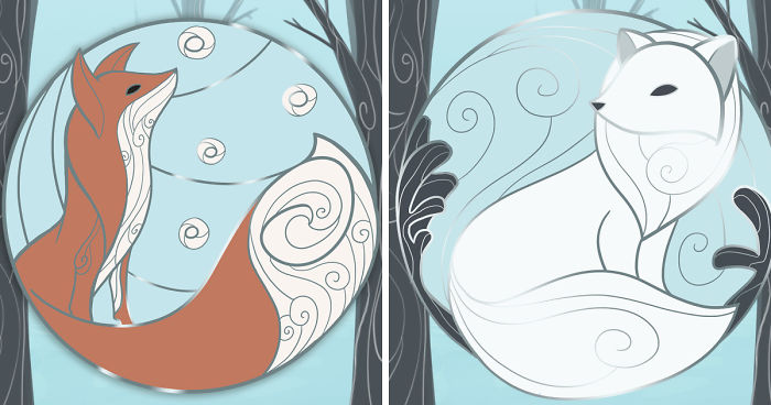 I Designed A Jewelry Collection Of Forest Animals In Surreal Winter Landscapes