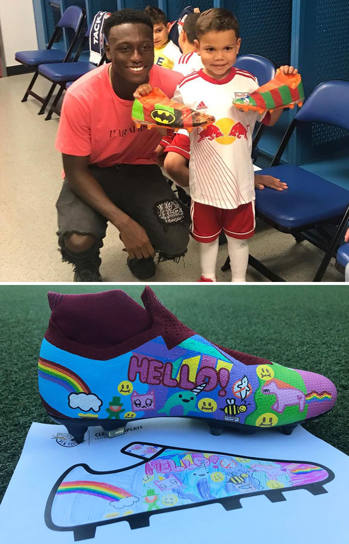 Children Who Have Cancer Designed Shoes For Soccer Players. The Players Will Wear Them For Their Next Game
