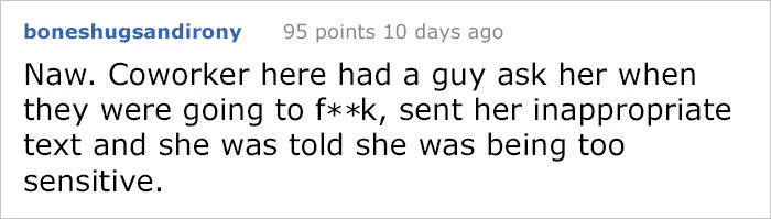 This Guy's Story About A Female Coworker Sexually Harassing A Male Sparks A Debate On Double Standards This Guy's Story About A Female Coworker Sexually Harassing A Male Sparks A Debate On Double Standards