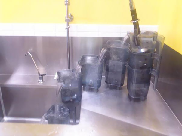 When I'm Bored At Work I Make Fountains Out Of The Blenders