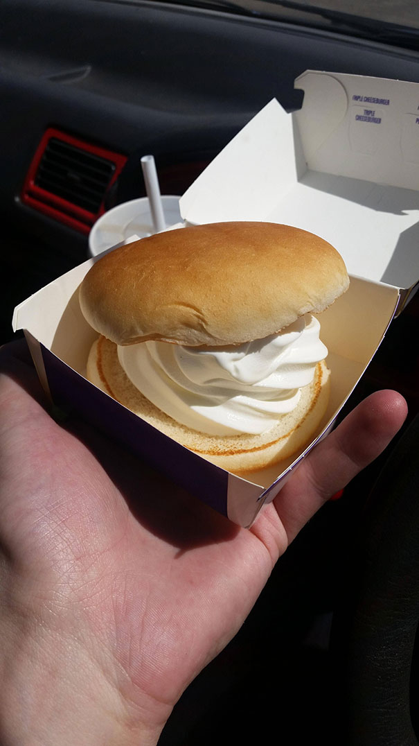 Went To McDonald's And Ordered An "Ice-Cream Sandwich" Out Of Boredom