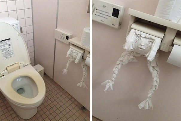 Someone Was Bored In A Toilet In Japan