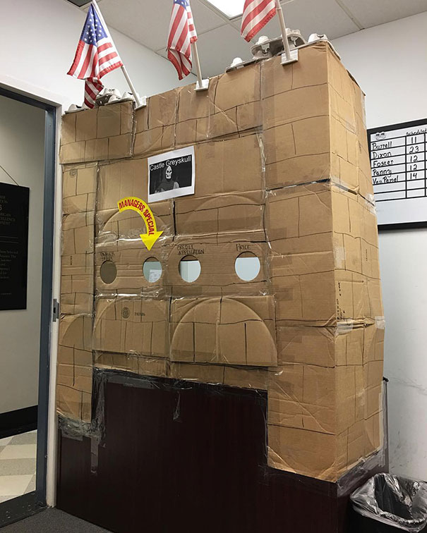 At Work We Had Some Free Time, A Lot Of Cardboard And Packing Tape