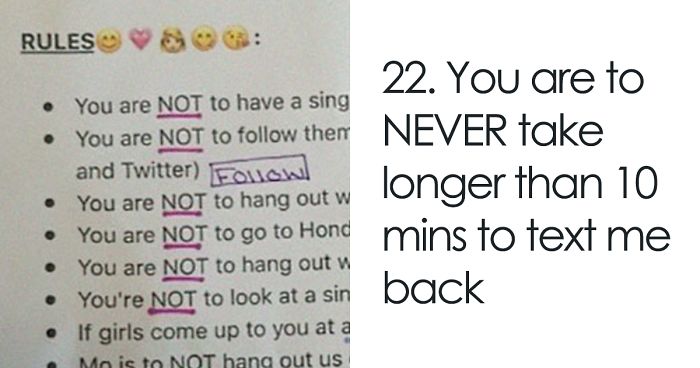 Scary Girlfriend Set 22 Rules For Her Boyfriend, So The Internet Gave Him Some Surprising Advice