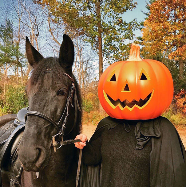 Last Year's Costume And The Most Patient Mare Ever. Still Didn’t Win Company Halloween Costume Contest, But There Are Big Things In Store For This Year
