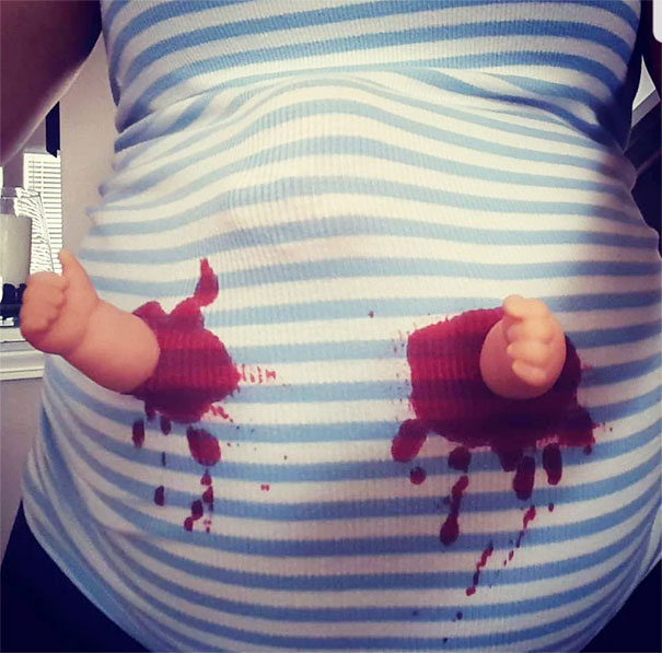 Preggo For Halloween And Having Fun With It