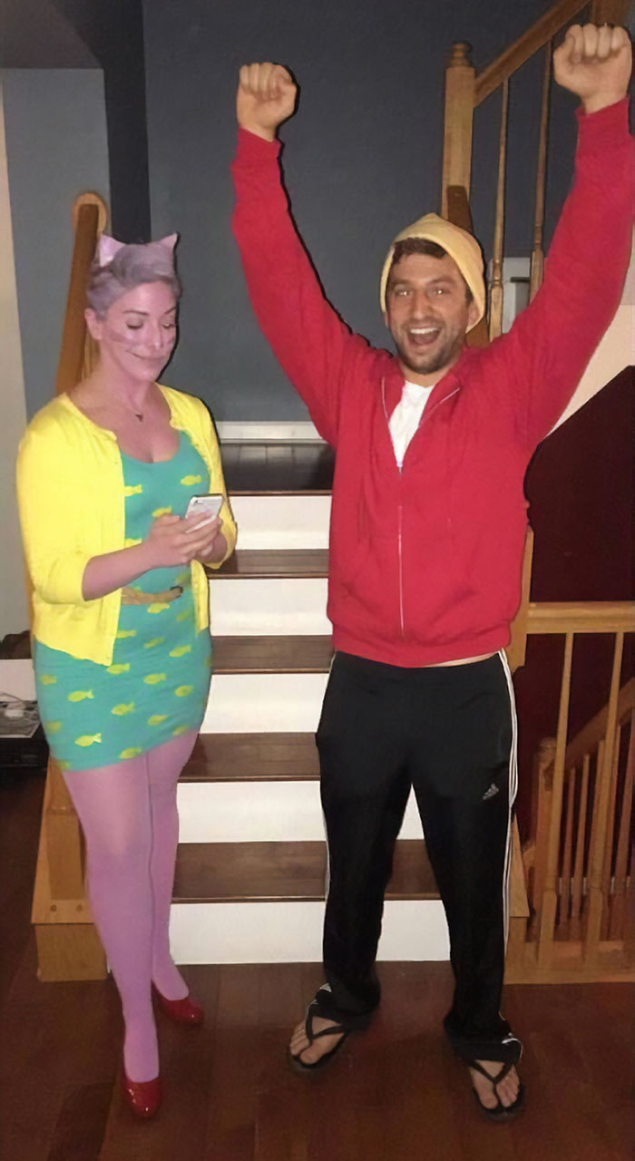 In Honor Of Halloween Coming Up, I Present My And My Husband’s Costumes From Last Year. Very Few Knew Who We Were. Still Worth It