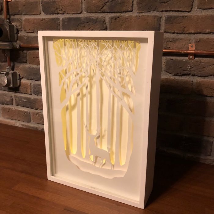 Handmade Papercut Lightboxes