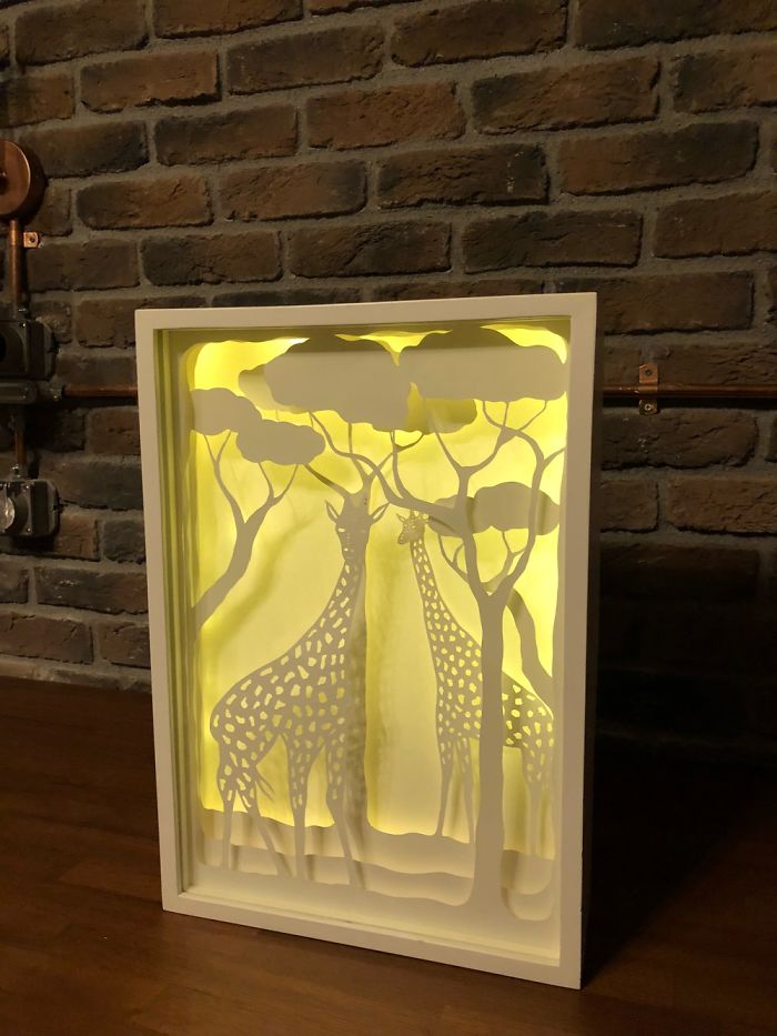 Handmade Papercut Lightboxes