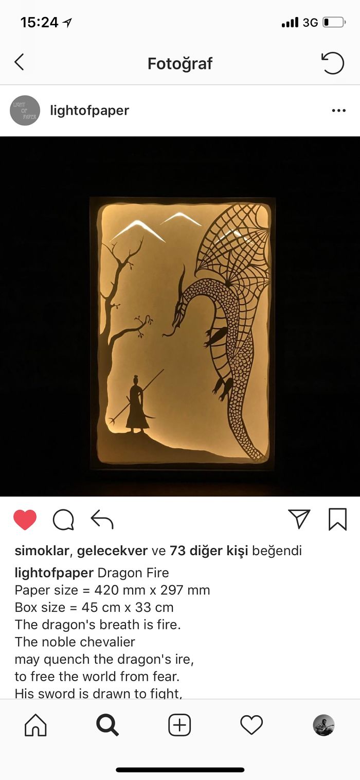Handmade Papercut Lightboxes