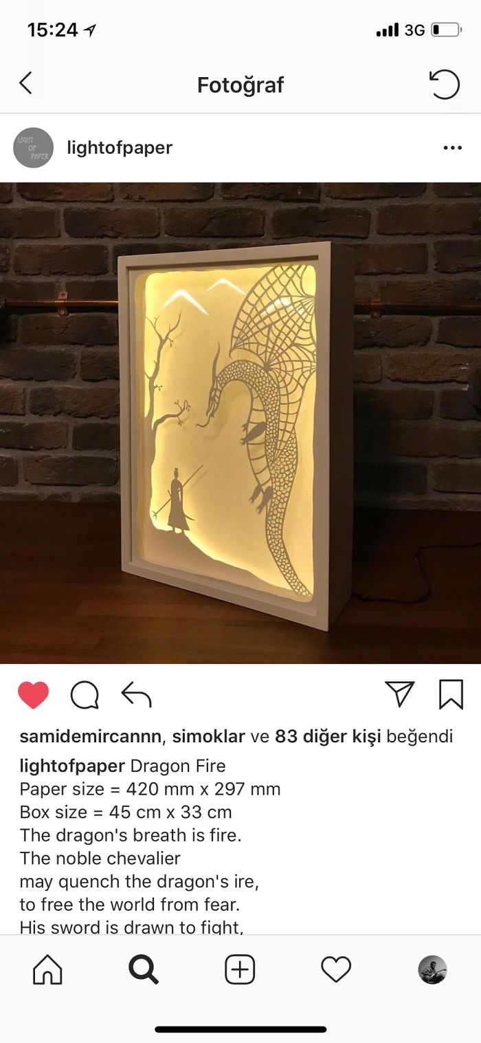 Handmade Papercut Lightboxes