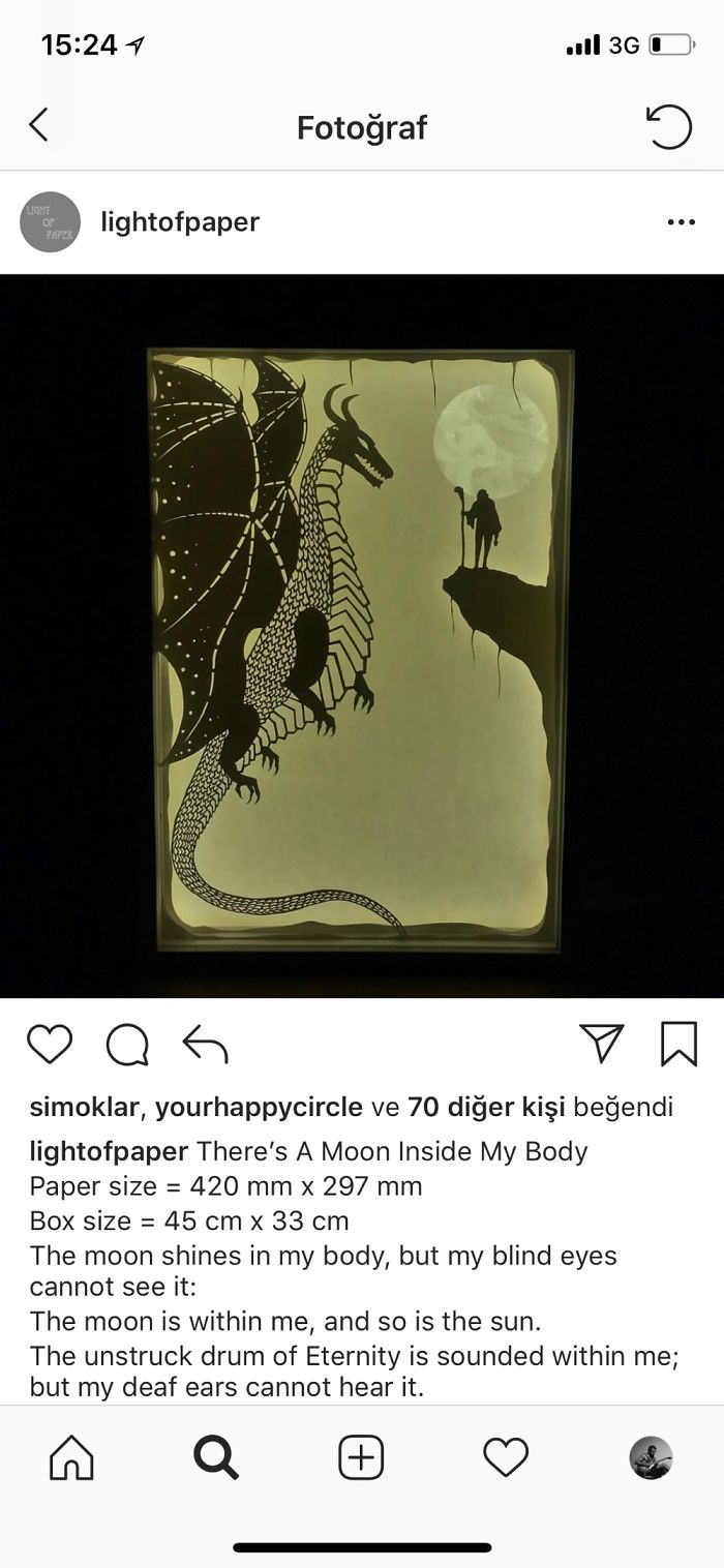 Handmade Papercut Lightboxes