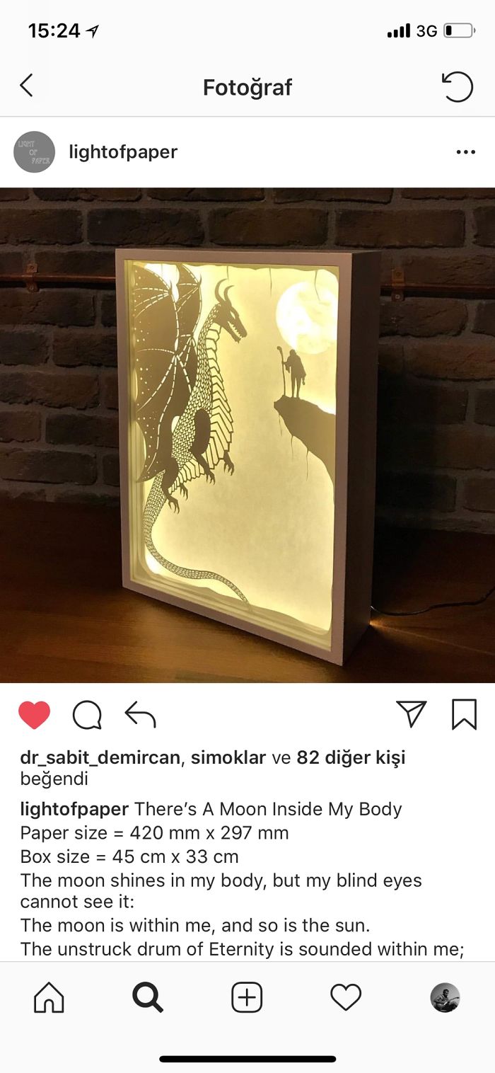 Handmade Papercut Lightboxes