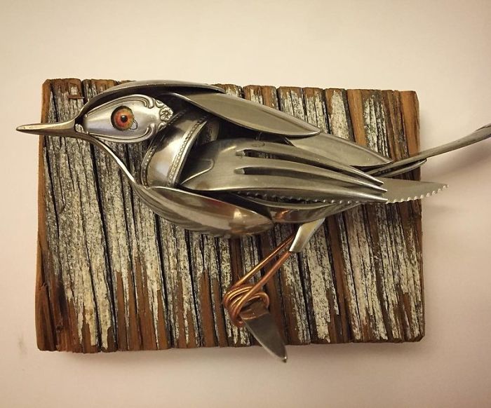 Artist Makes Sculptures With Cutlery And The Result Is Perfect
