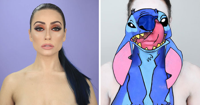 This Makeup Artist Can Transform Herself Into Any Cartoon Character, Proving That Your Body Can Be Your Best Work Of Art