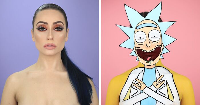 This Makeup Artist Can Transform Herself Into Any Cartoon Character, Proving That Your Body Can Be Your Best Work Of Art