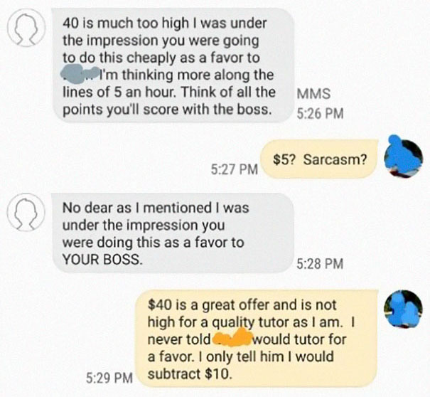 Entitled Mom Bullies Tutor To Teach Daughter French For $5/h, Shows Her True Colors When She Hears The Answer Entitled Mom Bullies Tutor To Teach Daughter French For $5/h, Shows Her True Colors When She Hears The Answer