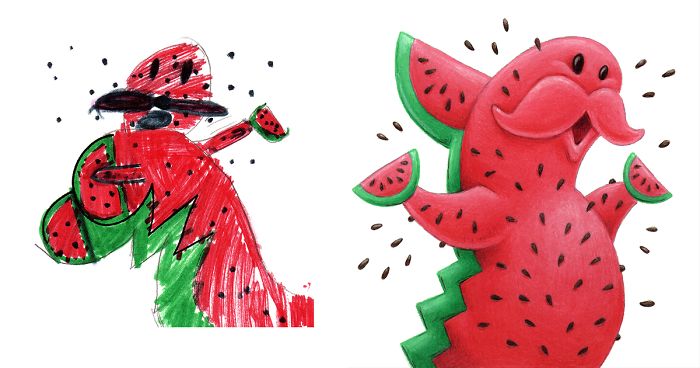 I Drew 50 Monsters Over The Last 2 Years Based On Kid Drawings, And Here’re The Results (New Pics)