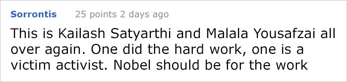 This Year's Nobel Peace Prize Was Split Between Two Winners But People Are Questioning This Choice