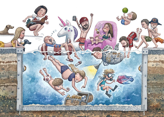 I Created A Watercolor Illustration For My Family's Baby Announcement, And Years Later Custom Illustrations Are My Business