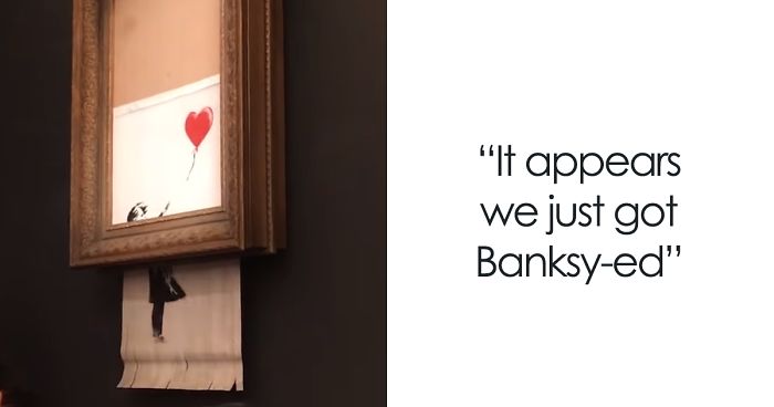 Banksy Artwork Shredded Itself Seconds After Being Sold For More Than 1 Million Dollars