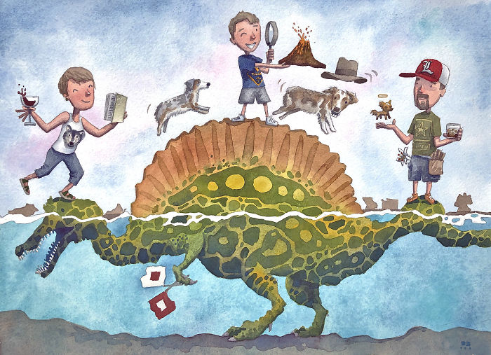 I Created A Watercolor Illustration For My Family's Baby Announcement, And Years Later Custom Illustrations Are My Business