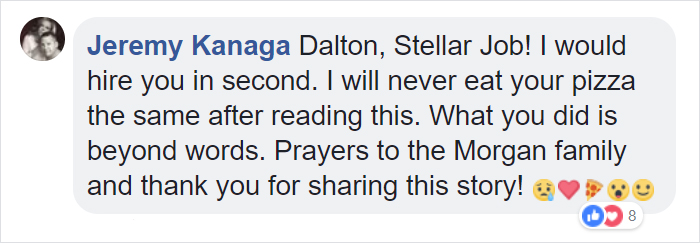 This 18-year-old Drove 3.5 Hours At Night To Deliver A Pizza For A Terminally Ill Man And It's Heartwarming This 18-year-old Drove 3.5 Hours At Night To Deliver A Pizza For A Terminally Ill Man And It's Heartwarming