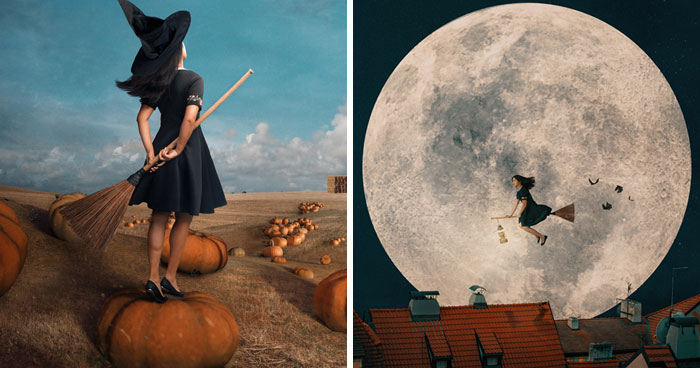 I Like To Think That Witches Live Among Us, So I Tried To Imagine Their Daily Routine And This Is What I Came Up With