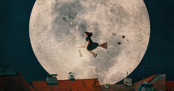I Like To Think That Witches Live Among Us, So I Tried To Imagine Their Daily Routine And This Is What I Came Up With