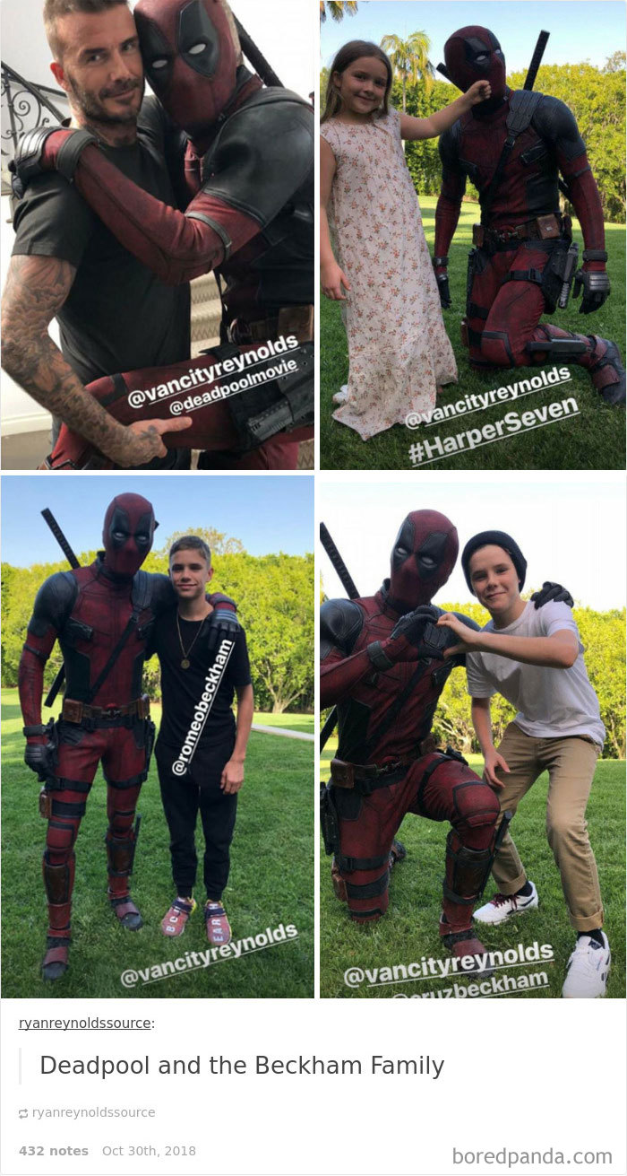 He Once Met The Beckham Family In Full Costume