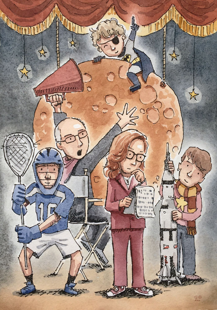 I Created A Watercolor Illustration For My Family's Baby Announcement, And Years Later Custom Illustrations Are My Business