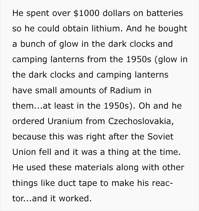 This 17 Y.O. Boy Scout Built A Nuclear Reactor In His Mom’s Backyard 20 Years Ago That Made The Neighborhood Radioactive