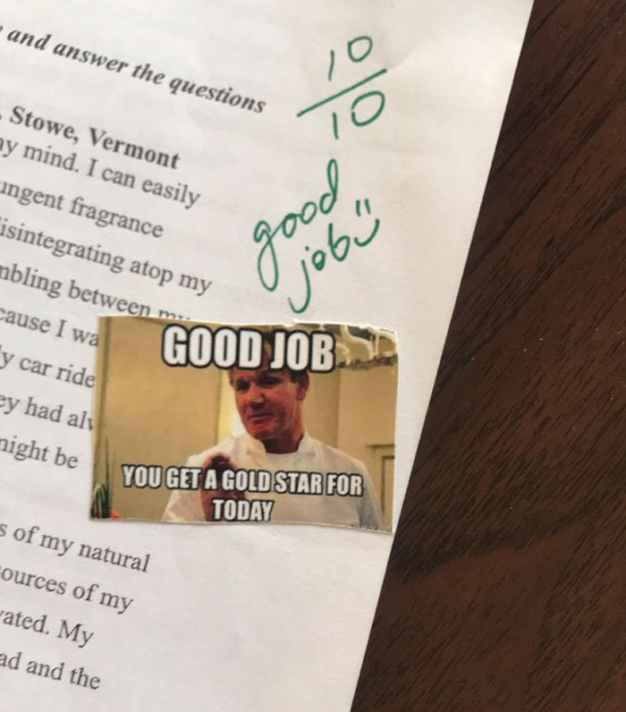 The Way This Teacher Grades Her Student Homework Is So Funny That Even Gordon Ramsay Responds The Way This Teacher Grades Her Student Homework Is So Funny That Even Gordon Ramsay Responds