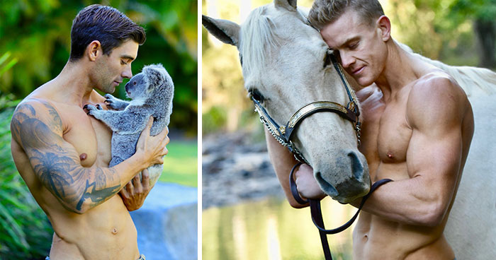 Estos bomberos australianos posan con animales para el calendario benéfico de 2019, y las fotos podrían causar incendios