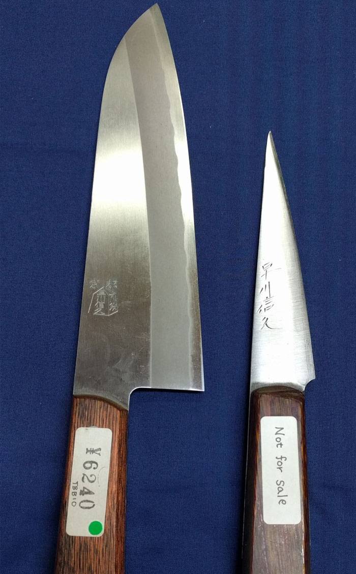 Before And After 41 Years Of Sharpening (Found At Knife Store In Kyoto)