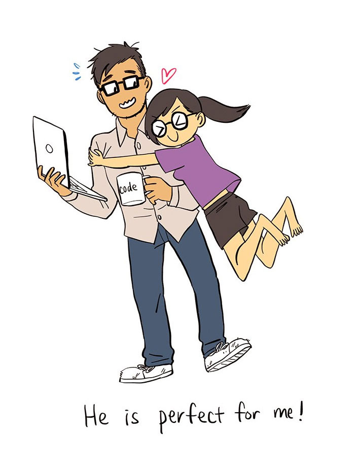 Artist Illustrates Her Relationship With 'IT Guy' In 13 Adorable Comics Artist Illustrates Her Relationship With 'IT Guy' In 13 Adorable Comics