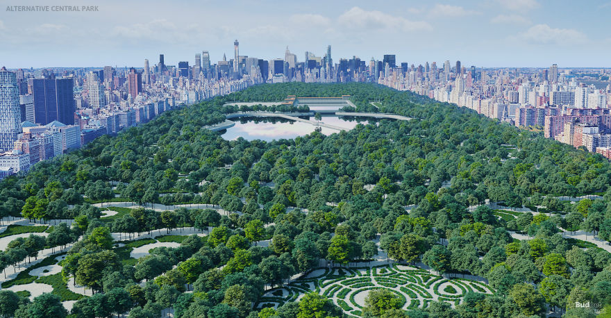 This Is How NYC Central Park Would Have Looked Based On A Rejected Design From 1858