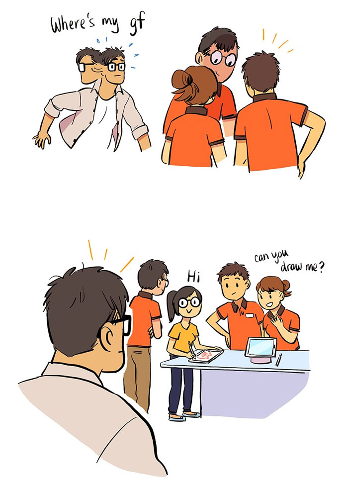 Artist Illustrates Her Relationship With 'IT Guy' In 13 Adorable Comics