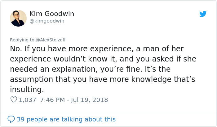 Male Coworkers Were Asking This Woman Whether They Were 'Mansplaining', So She Created A Chart Male Coworkers Were Asking This Woman Whether They Were 'Mansplaining', So She Created A Chart