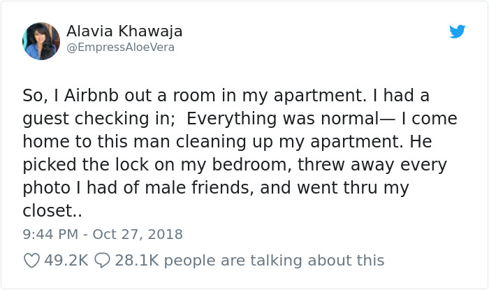 Woman Shares Her Terrible Experience As An Airbnb Host, And It Shows How Dangerous It Can Be Woman Shares Her Terrible Experience As An Airbnb Host, And It Shows How Dangerous It Can Be