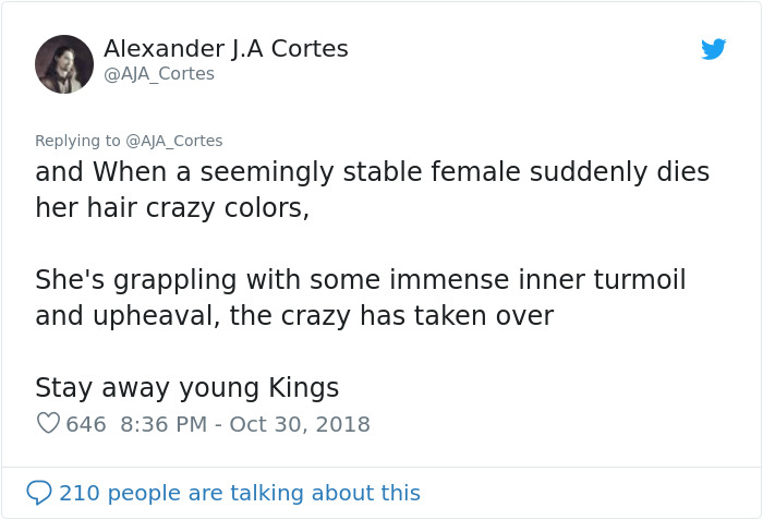 This Woman Had The Best Comeback Ever To A Man Who Said To Stay Away From Women With Dyed Hair