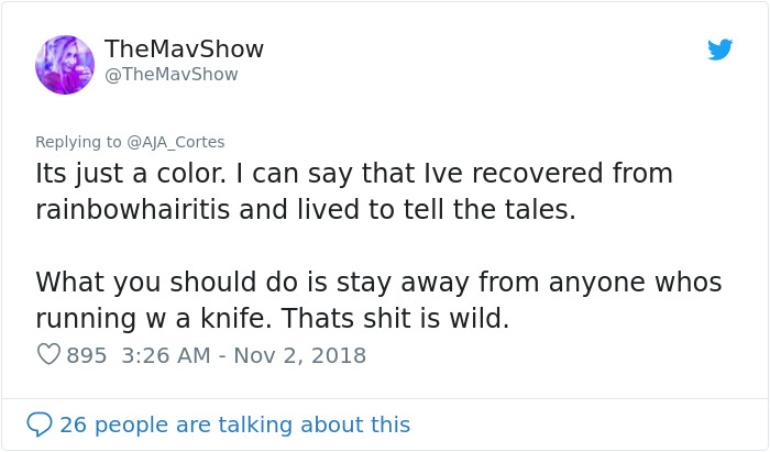 This Woman Had The Best Comeback Ever To A Man Who Said To Stay Away From Women With Dyed Hair