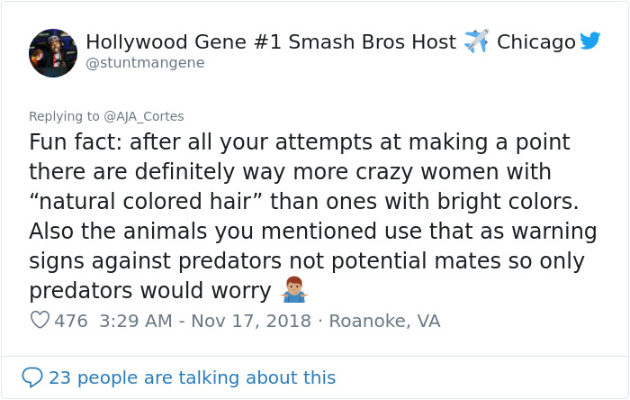 This Woman Had The Best Comeback Ever To A Man Who Said To Stay Away From Women With Dyed Hair